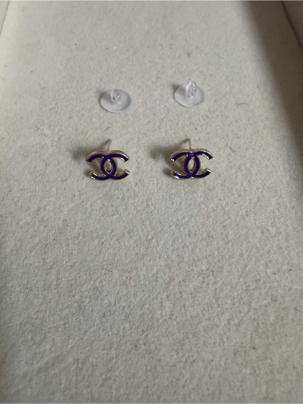 Purple & gold small studs
